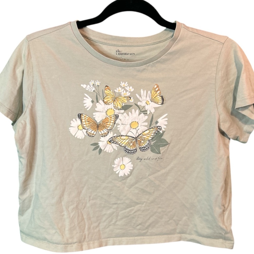 the commons Stitch Fix Butterflies‎ & Flowers, Cowlneck, Crop Top L16"P2P17"